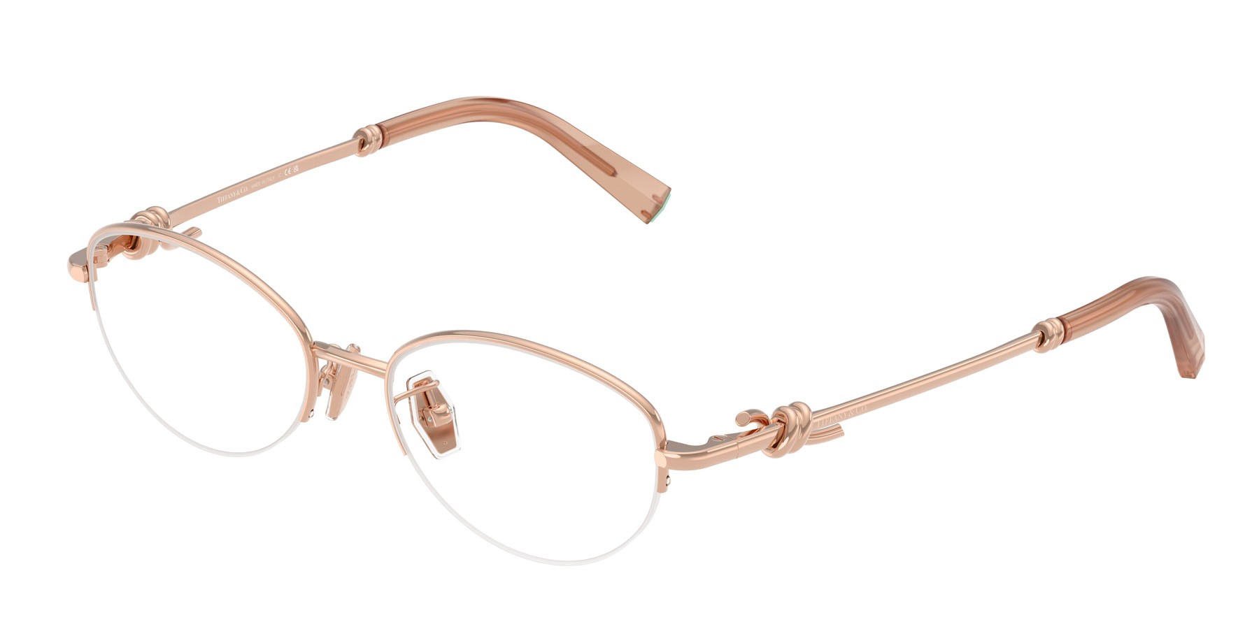 Eyeglasses Tiffany TF 1171D (6105) color oro rose shape oval lenses lente demo