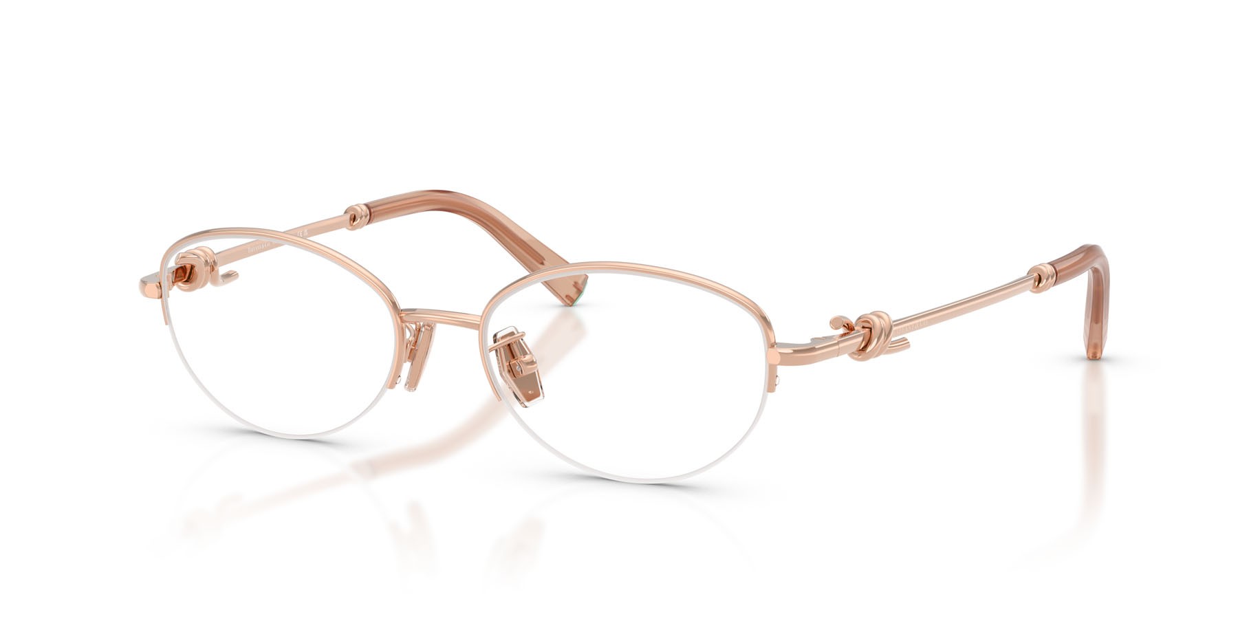 Eyeglasses Tiffany TF 1171D (6105) color oro rose shape oval lenses lente demo