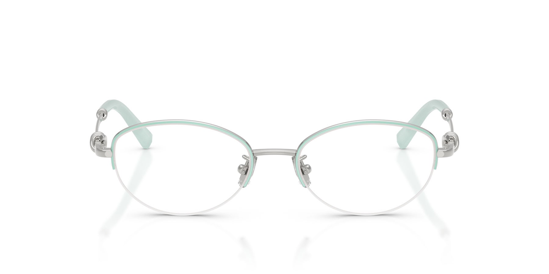 Eyeglasses Tiffany TF 1171D (6151) color tiffany blue on silver shape oval lenses lente demo
