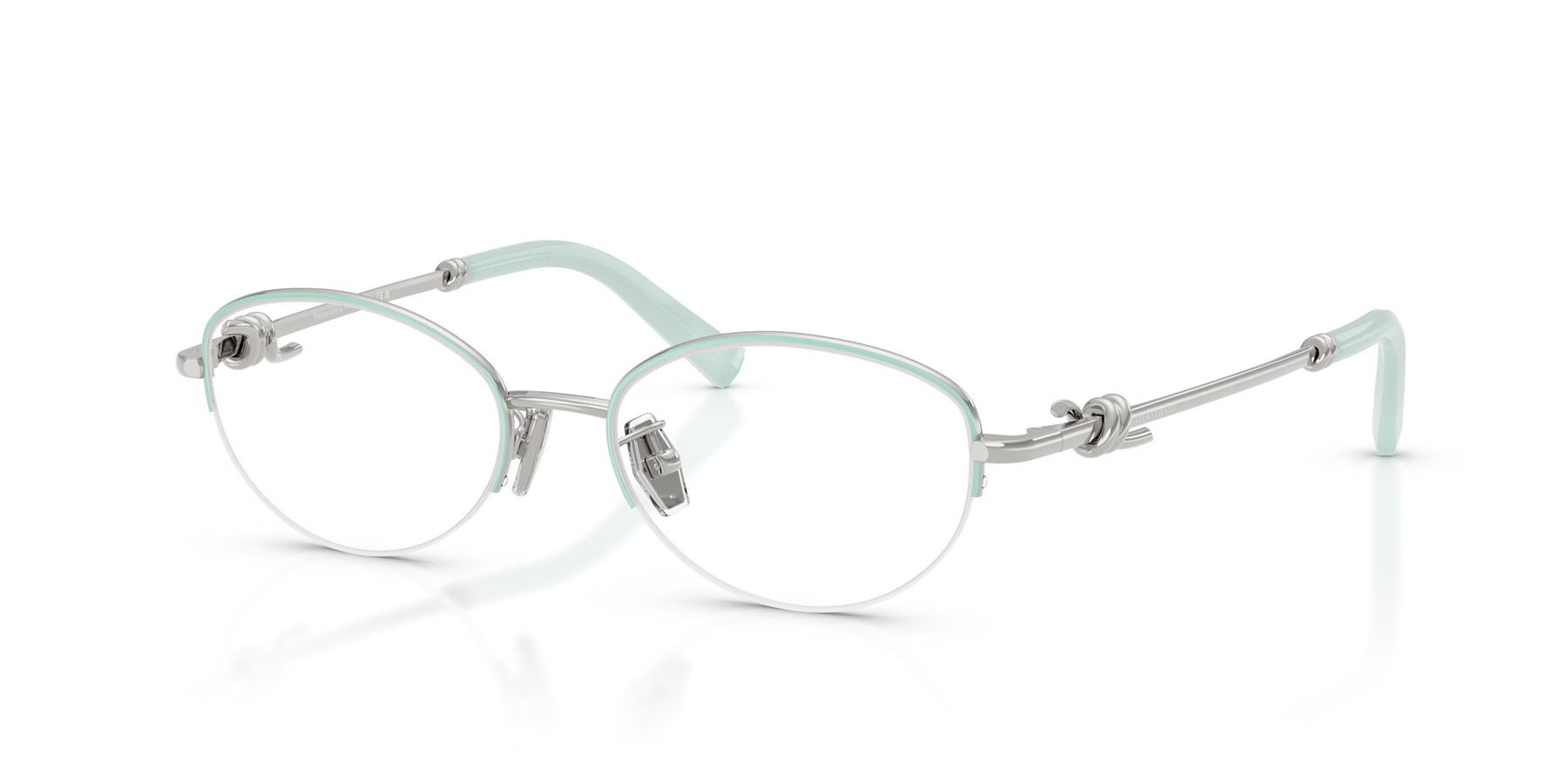 Eyeglasses Tiffany TF 1171D (6151) color tiffany blue on silver shape oval lenses lente demo
