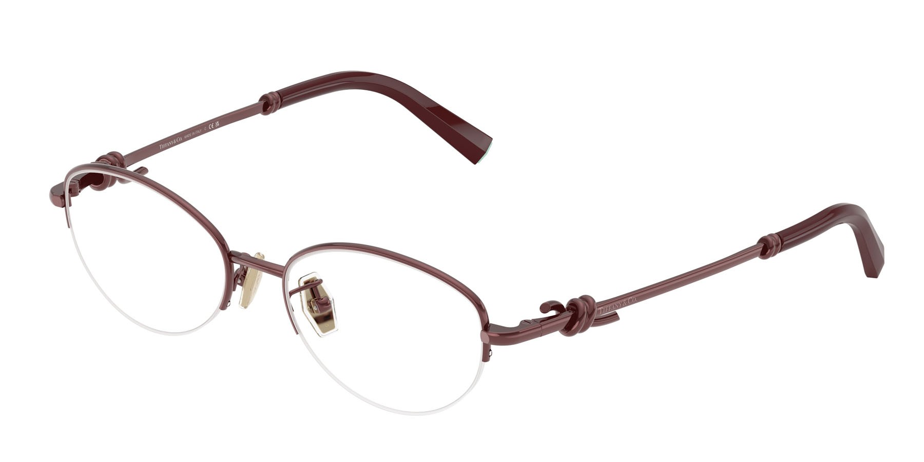 Eyeglasses Tiffany TF 1171D (6185) color bordeaux shape oval lenses lente demo
