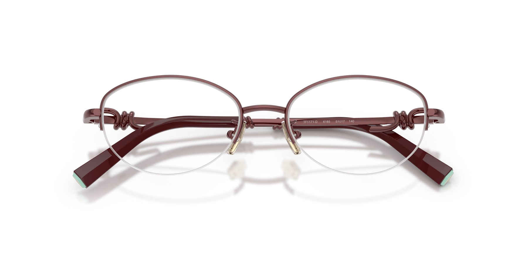 Eyeglasses Tiffany TF 1171D (6185) color bordeaux shape oval lenses lente demo