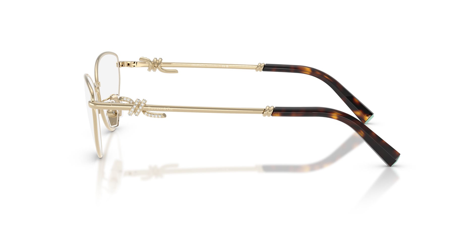 Eyeglasses Tiffany TF 1172B (6021) color oro pallido shape cat eye lenses lente demo