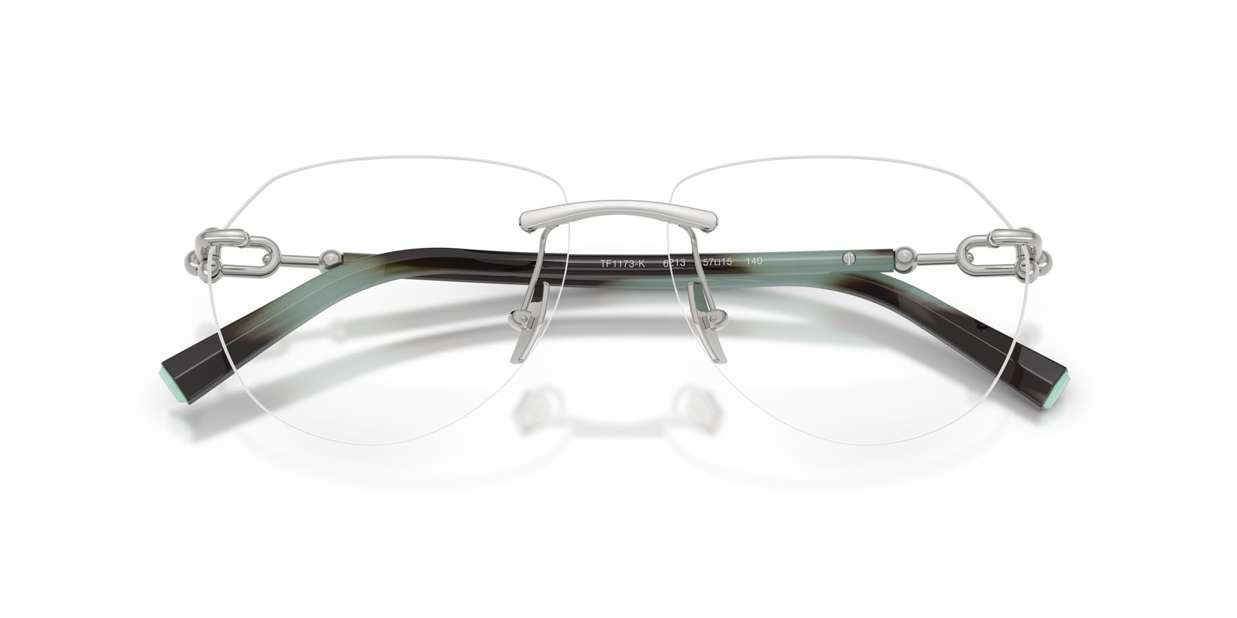 Occhiali da vista Tiffany TF 1173K (6213) colore argento placcato oro forma aviator lenti lente demo