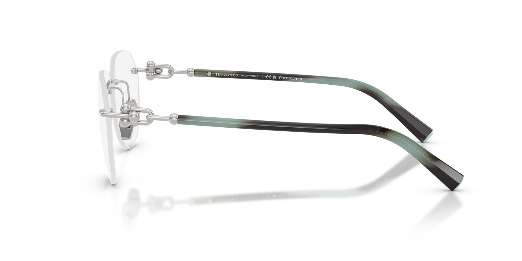 Occhiali da vista Tiffany TF 1173K (6213) colore argento placcato oro forma aviator lenti lente demo