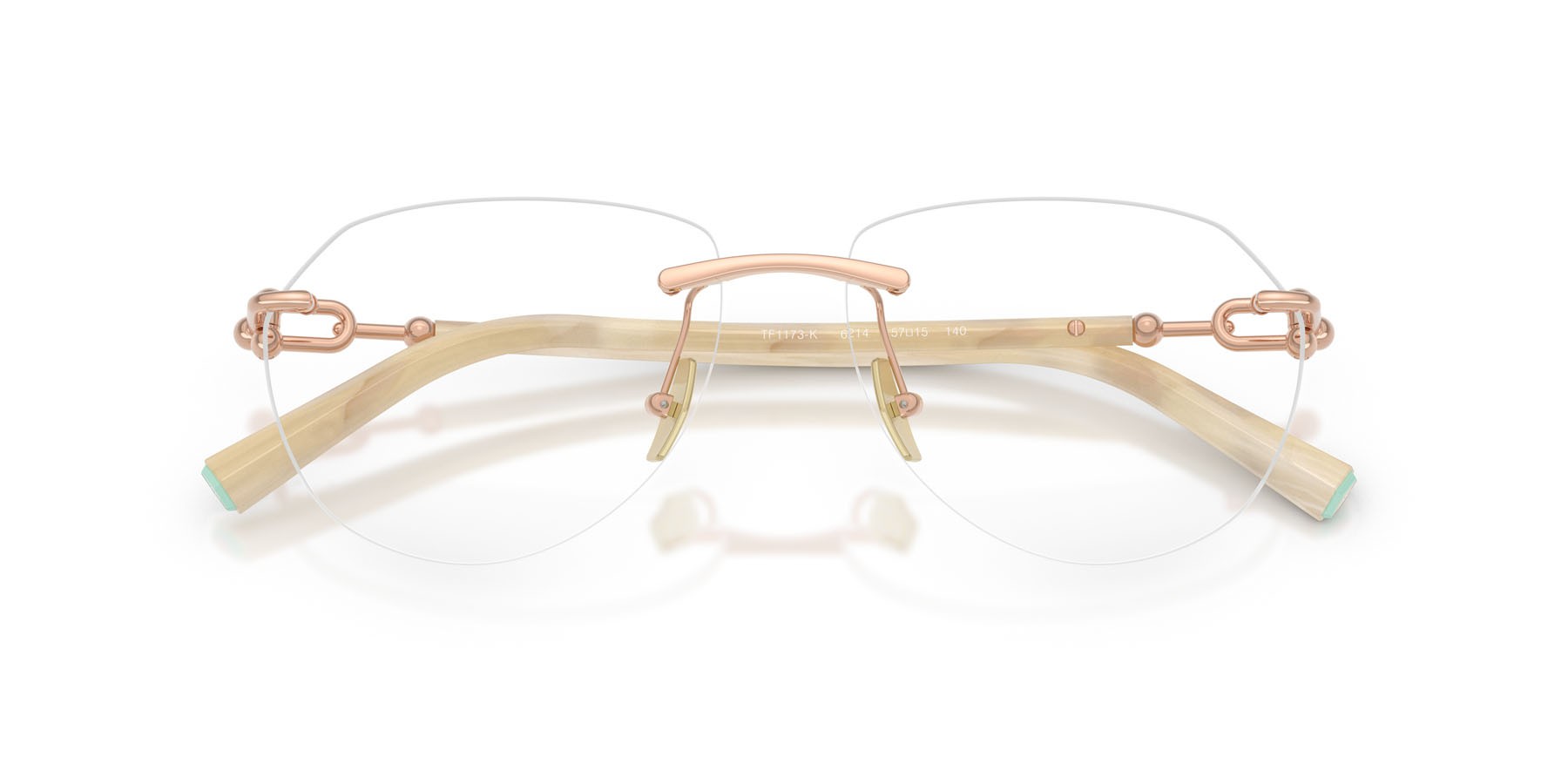 Occhiali da vista Tiffany TF 1173K (6214) colore placcato oro rose forma aviator lenti lente demo
