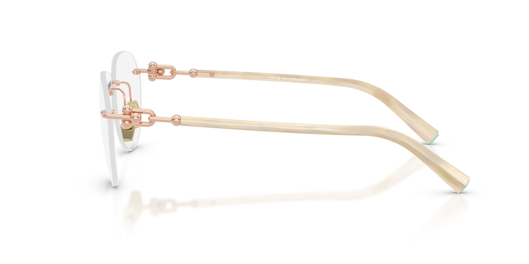 Occhiali da vista Tiffany TF 1173K (6214) colore placcato oro rose forma aviator lenti lente demo