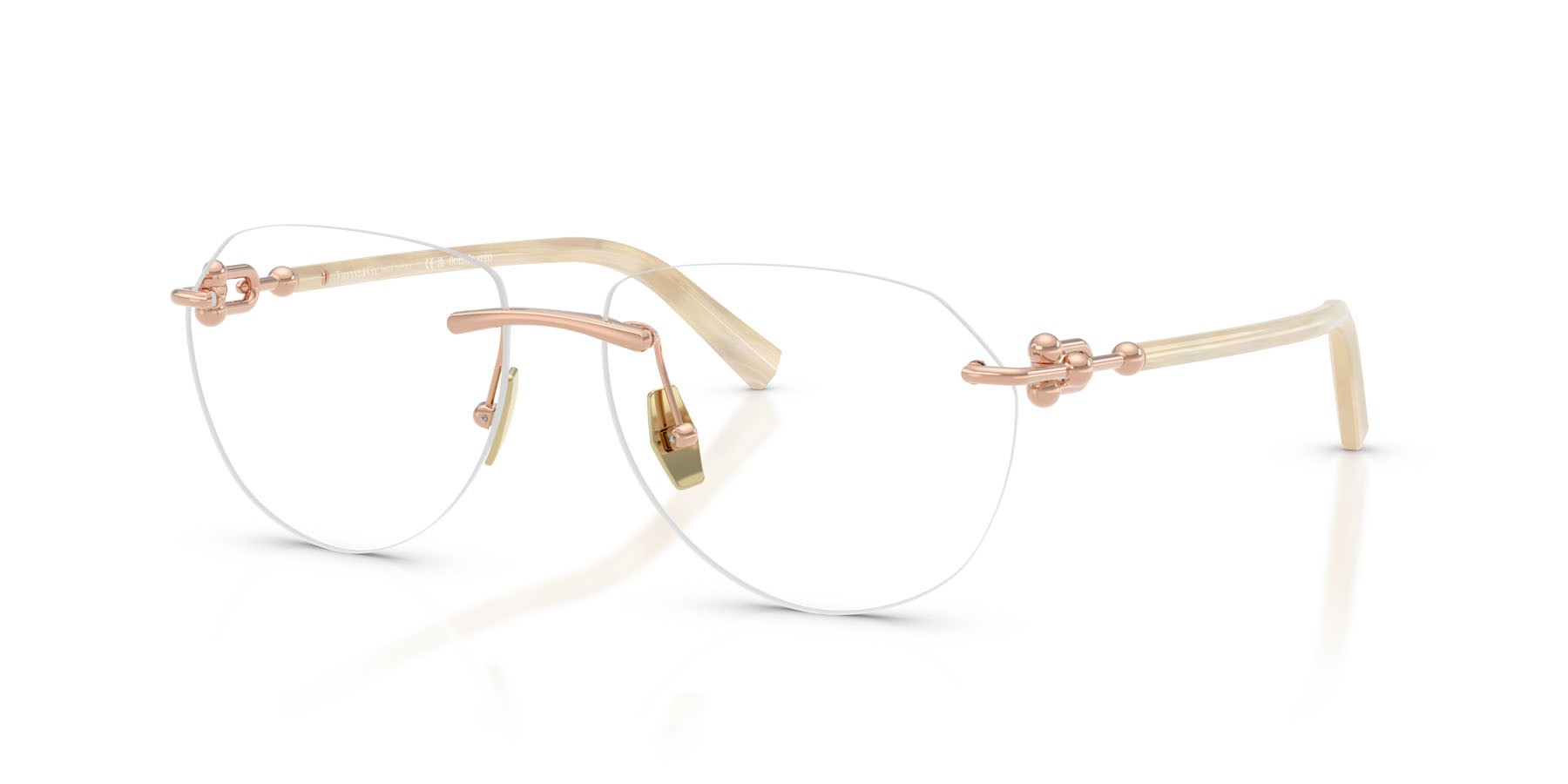 Occhiali da vista Tiffany TF 1173K (6214) colore placcato oro rose forma aviator lenti lente demo