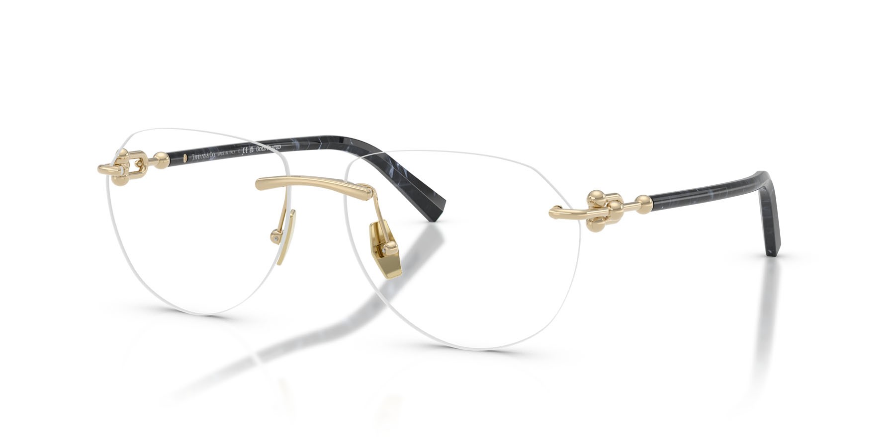 Occhiali da vista Tiffany TF 1173K (6220) colore placcato oro pallido forma aviator lenti lente demo