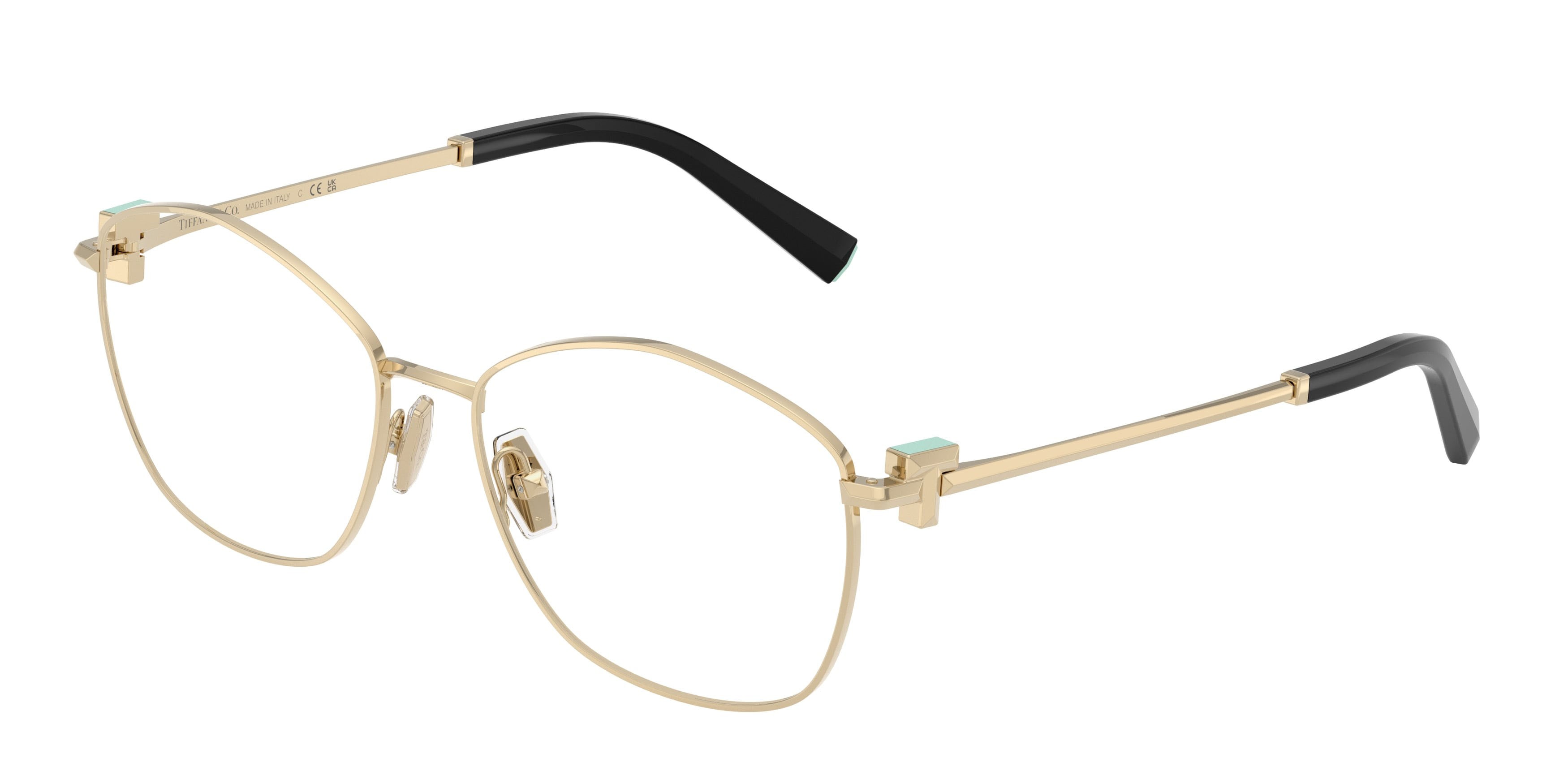 Occhiali da vista Tiffany TF 1174 (6021) colore oro pallido forma irregolare lenti lente demo