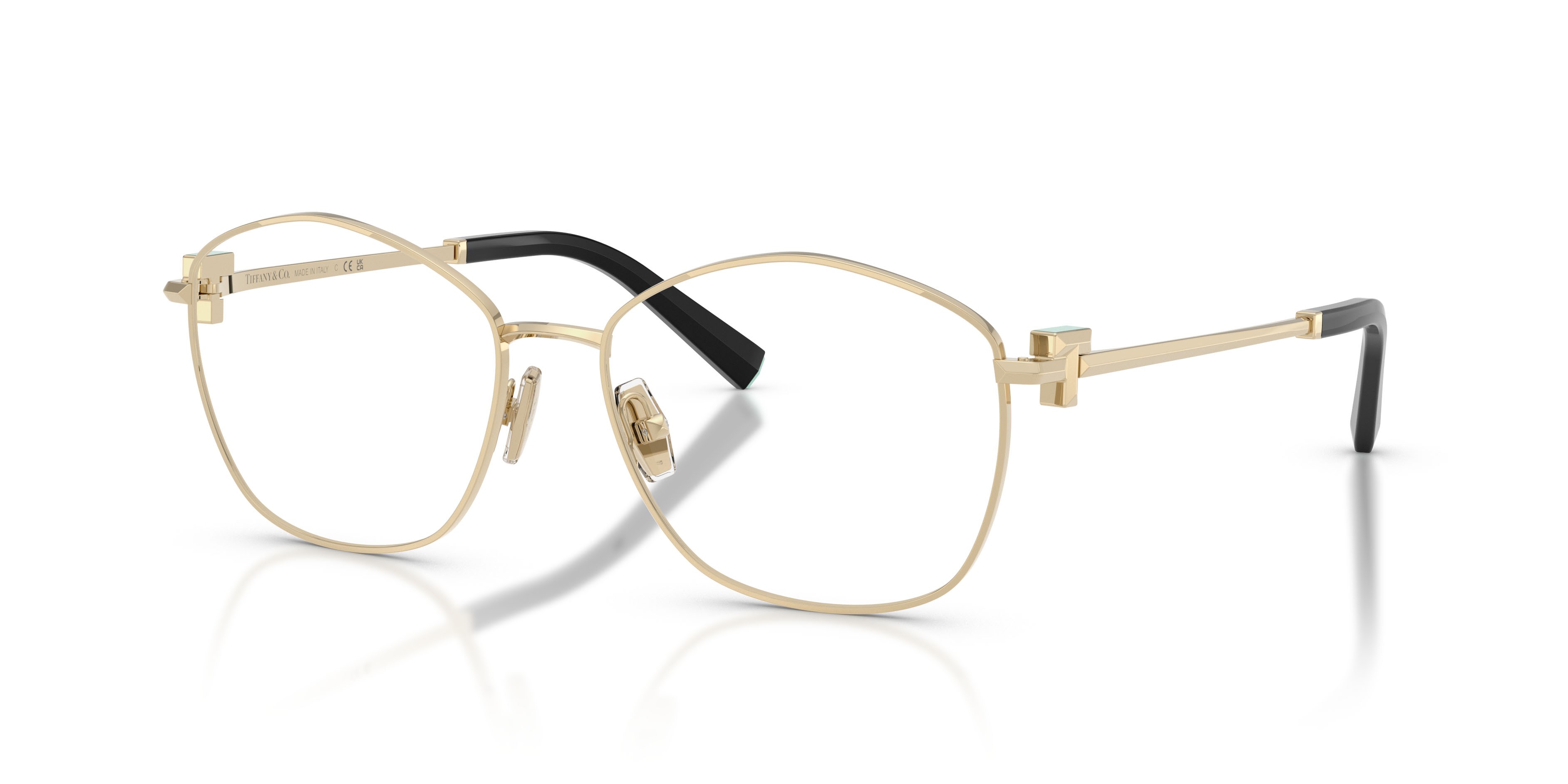 Occhiali da vista Tiffany TF 1174 (6021) colore oro pallido forma irregolare lenti lente demo