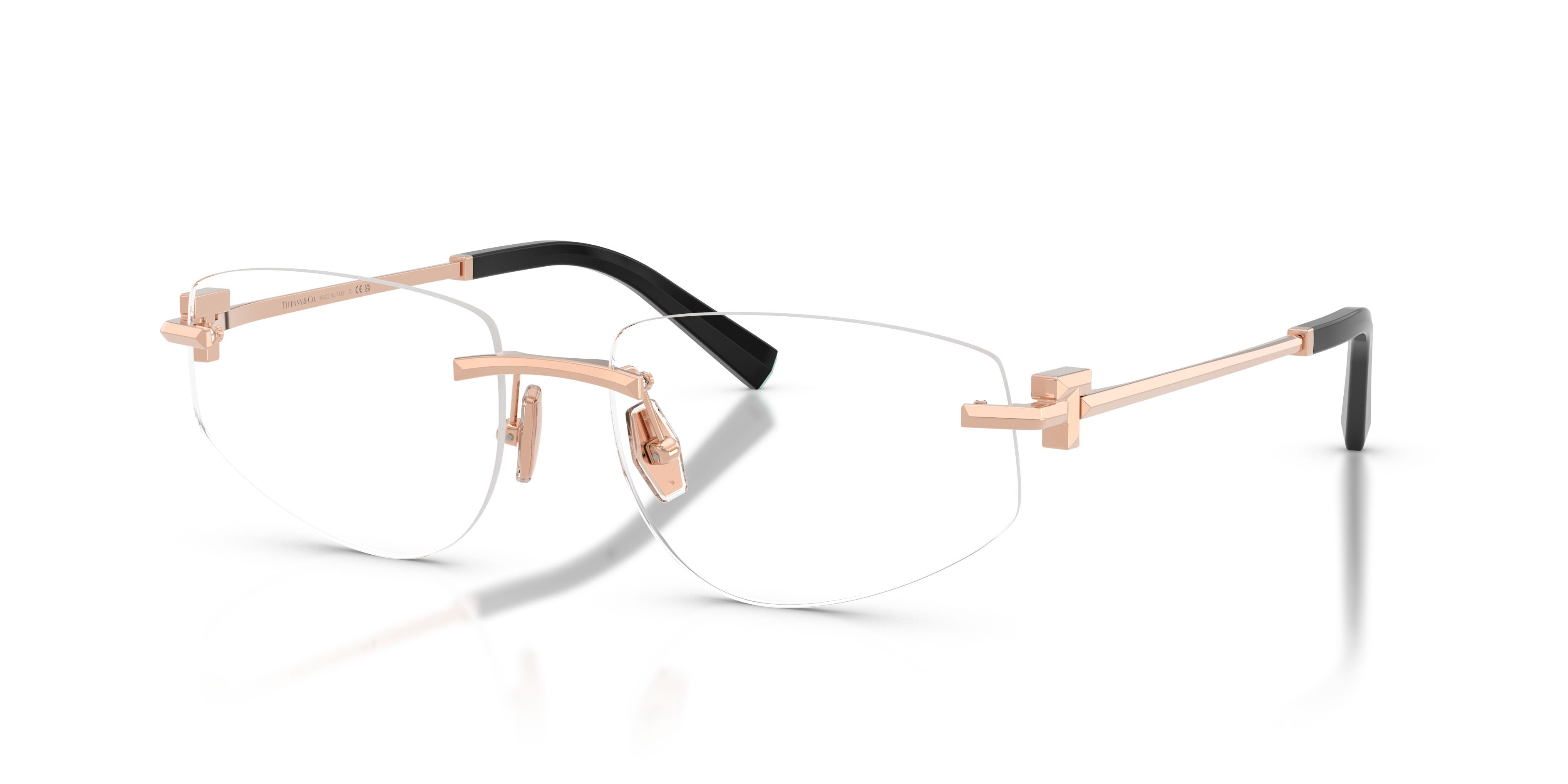 Eyeglasses Tiffany TF 1175 (6105) color oro rose shape irregular lenses lente demo