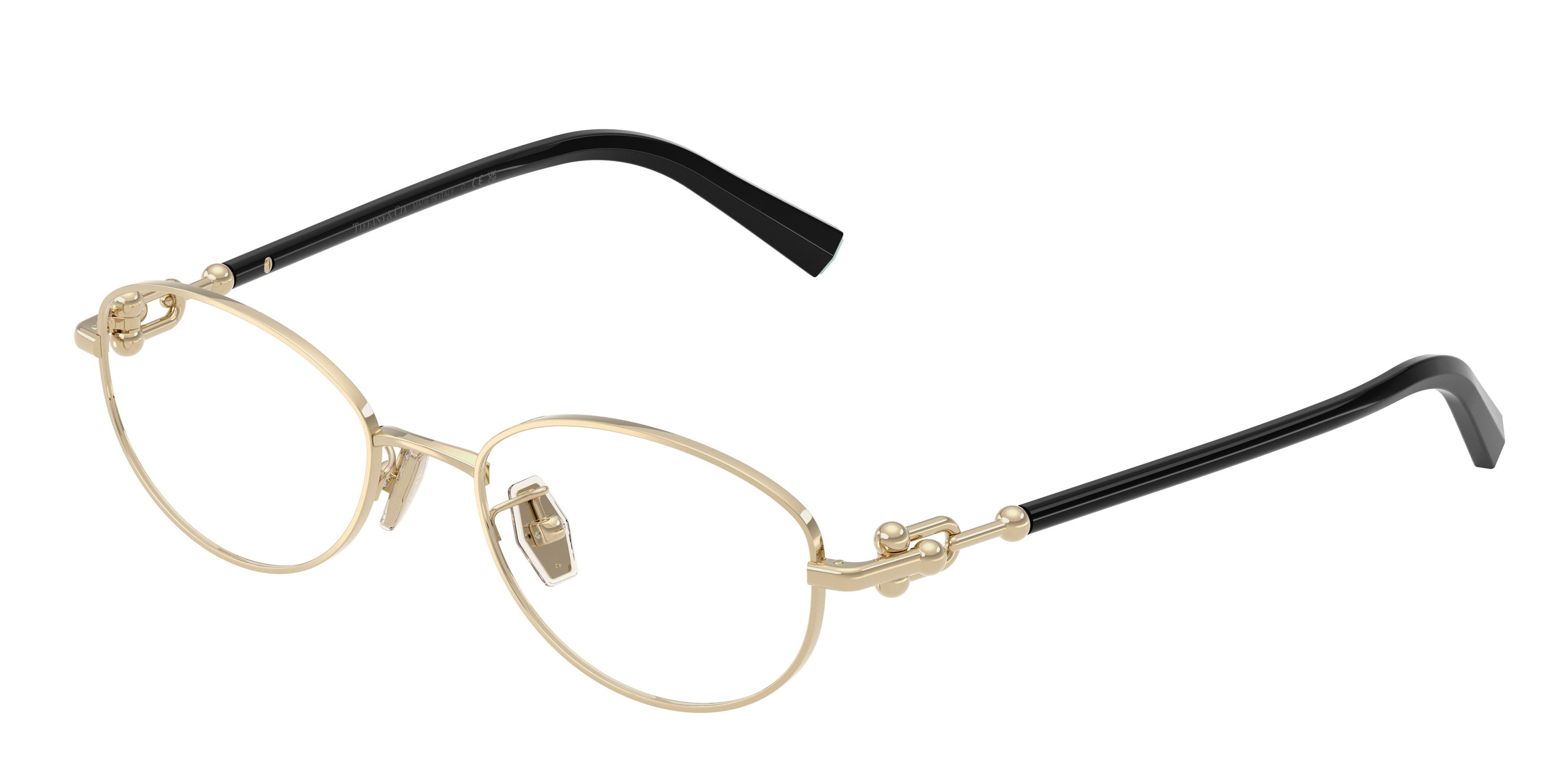Occhiali da vista Tiffany TF 1176D (6021) colore oro pallido forma ovale lenti lente demo