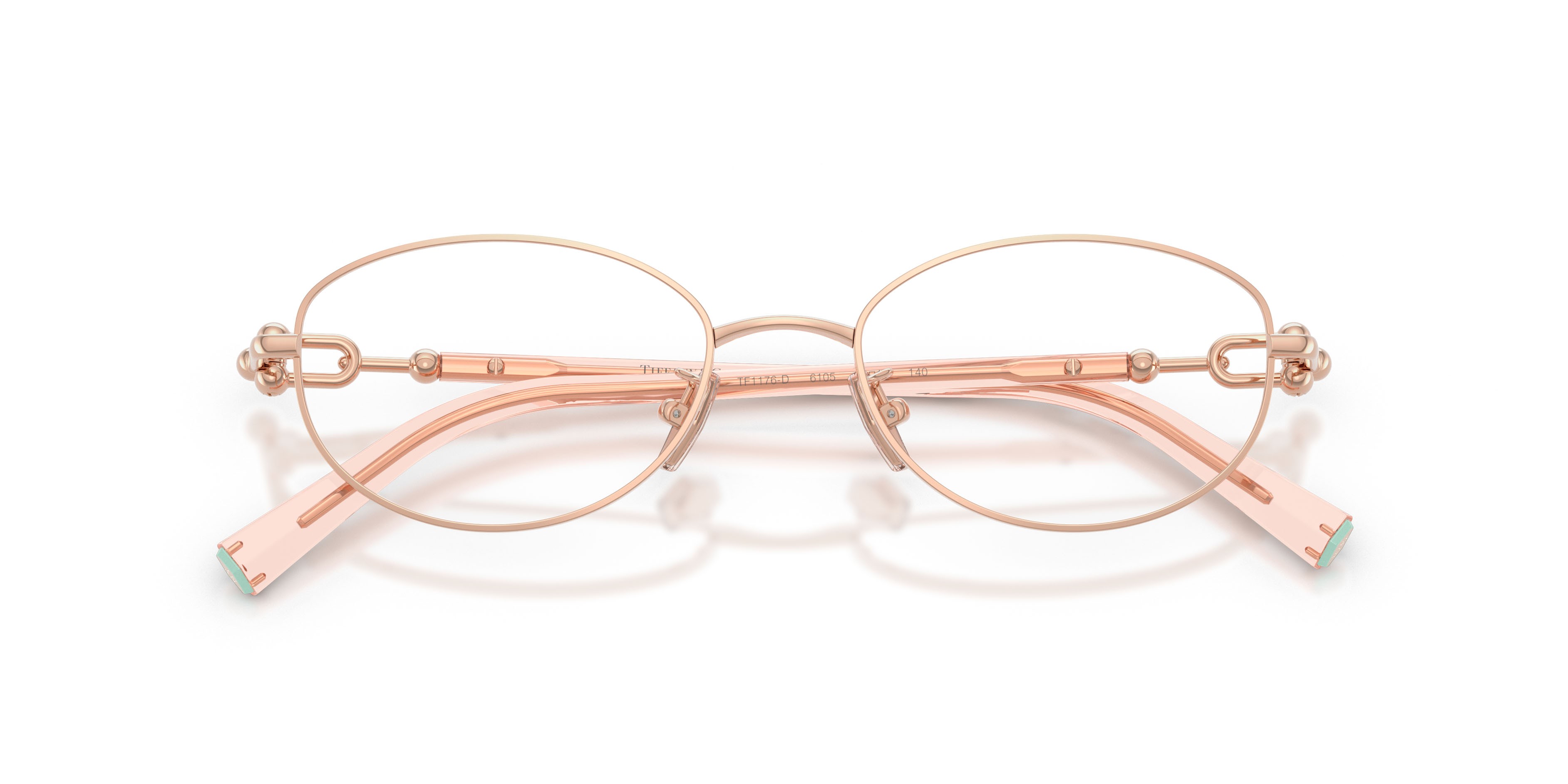 Occhiali da vista Tiffany TF 1176D (6105) colore oro rose forma ovale lenti lente demo