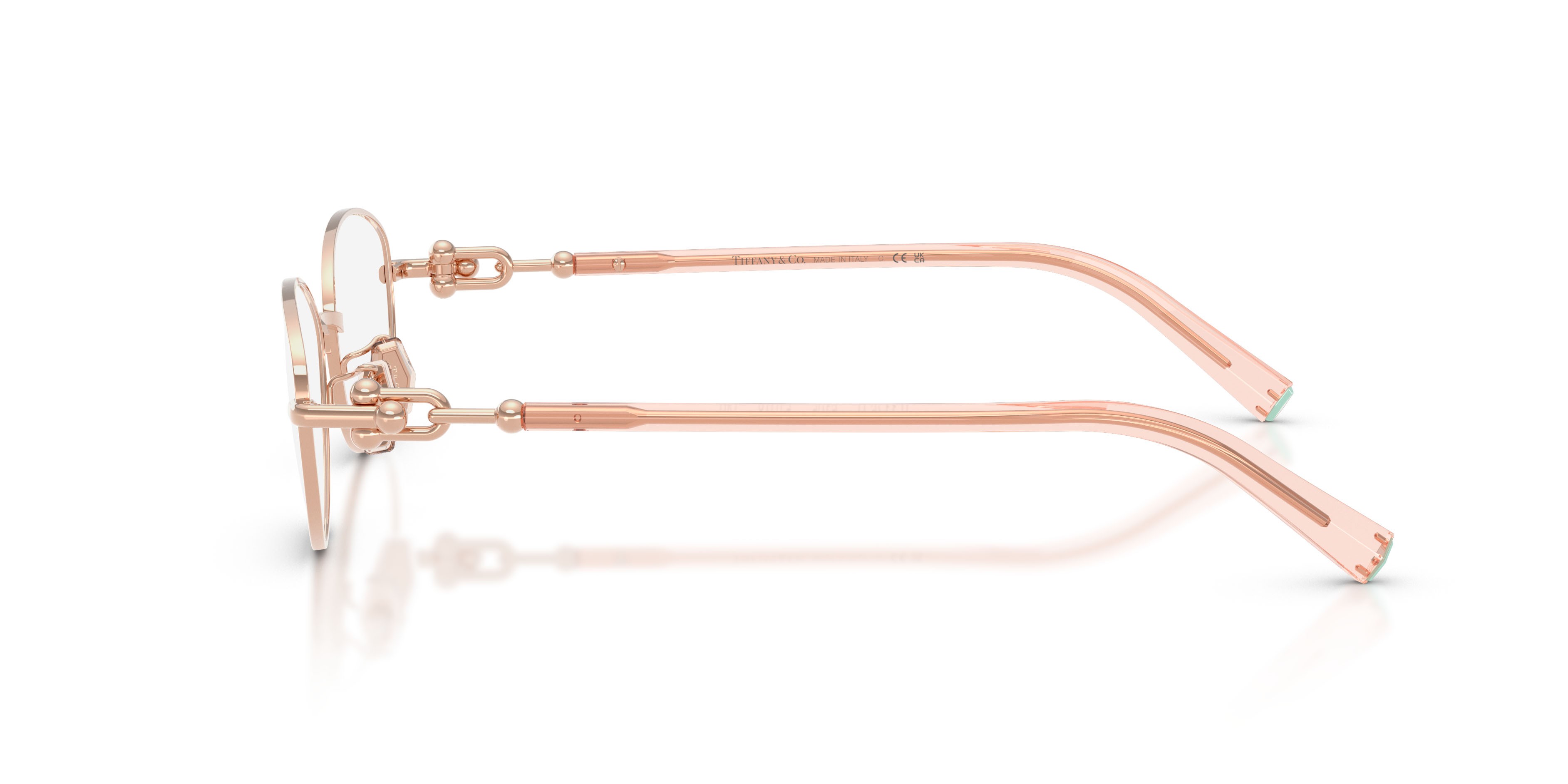 Occhiali da vista Tiffany TF 1176D (6105) colore oro rose forma ovale lenti lente demo