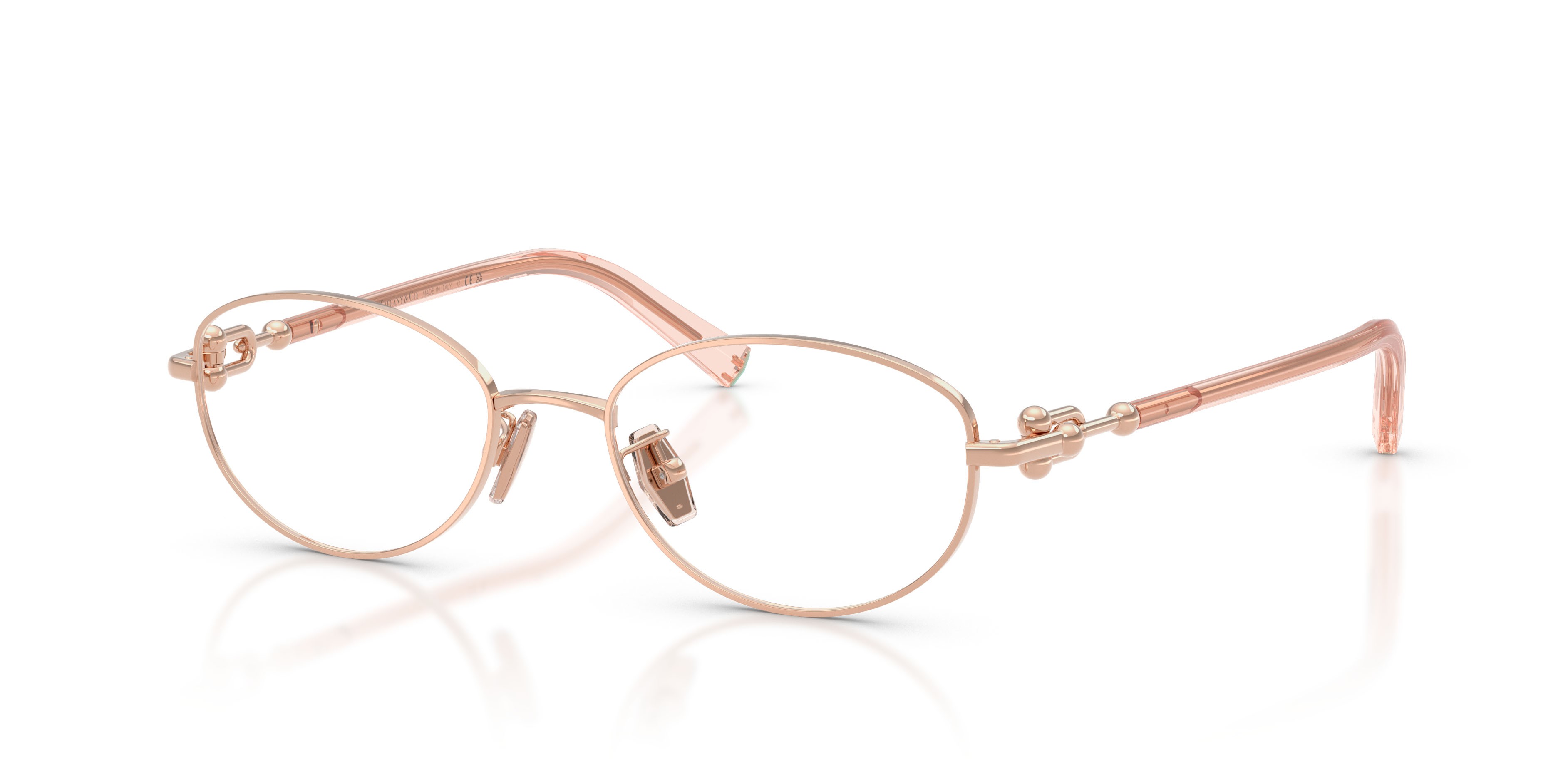 Occhiali da vista Tiffany TF 1176D (6105) colore oro rose forma ovale lenti lente demo