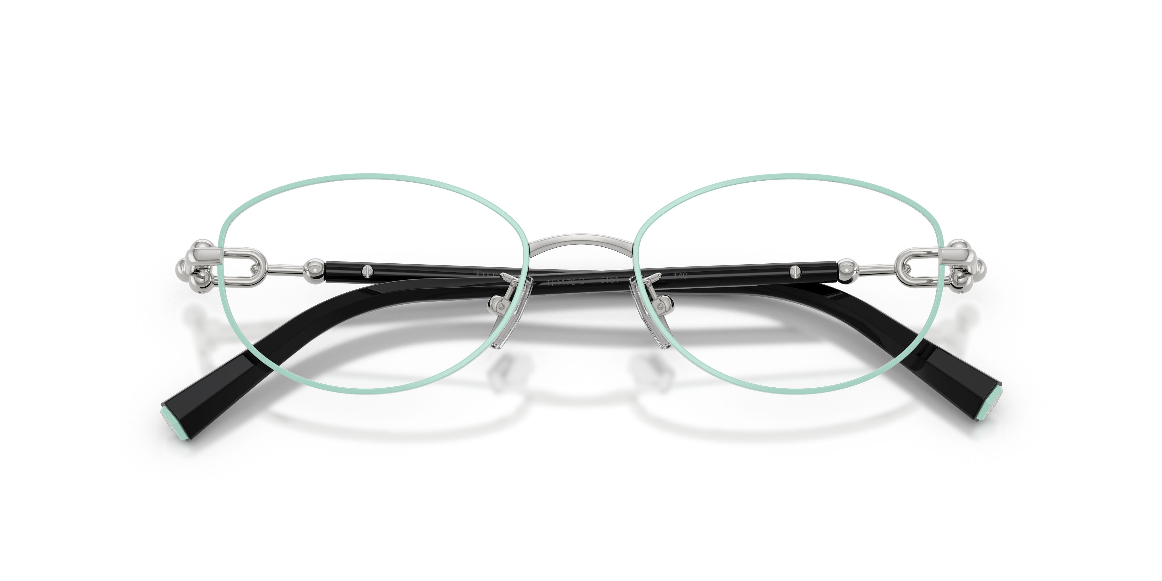 Occhiali da vista Tiffany TF 1176D (6151) colore tiffany blue on silver forma ovale lenti lente demo