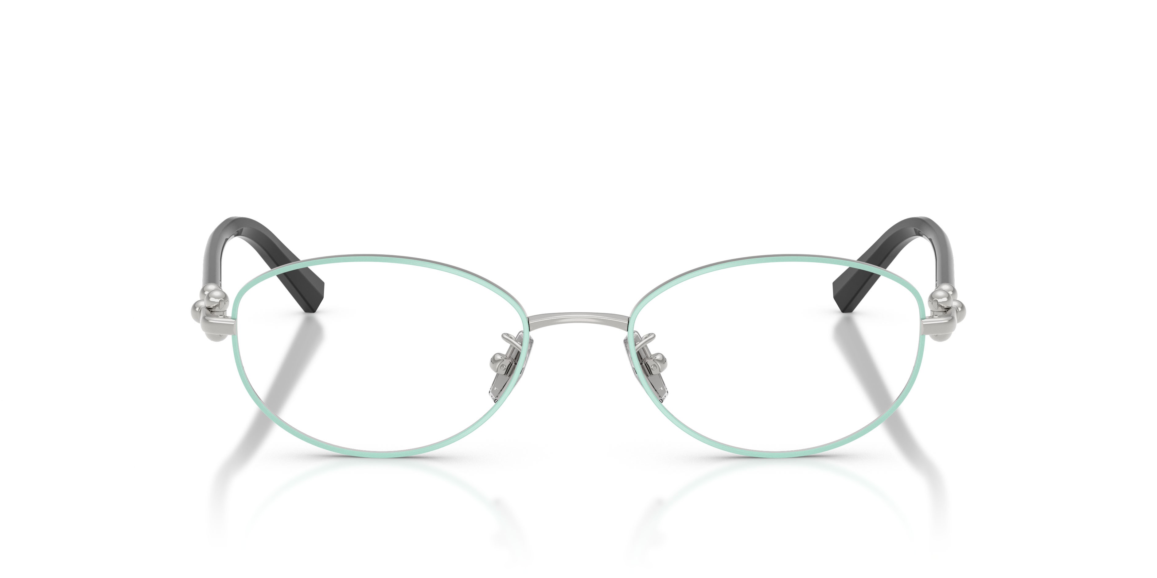 Occhiali da vista Tiffany TF 1176D (6151) colore tiffany blue on silver forma ovale lenti lente demo