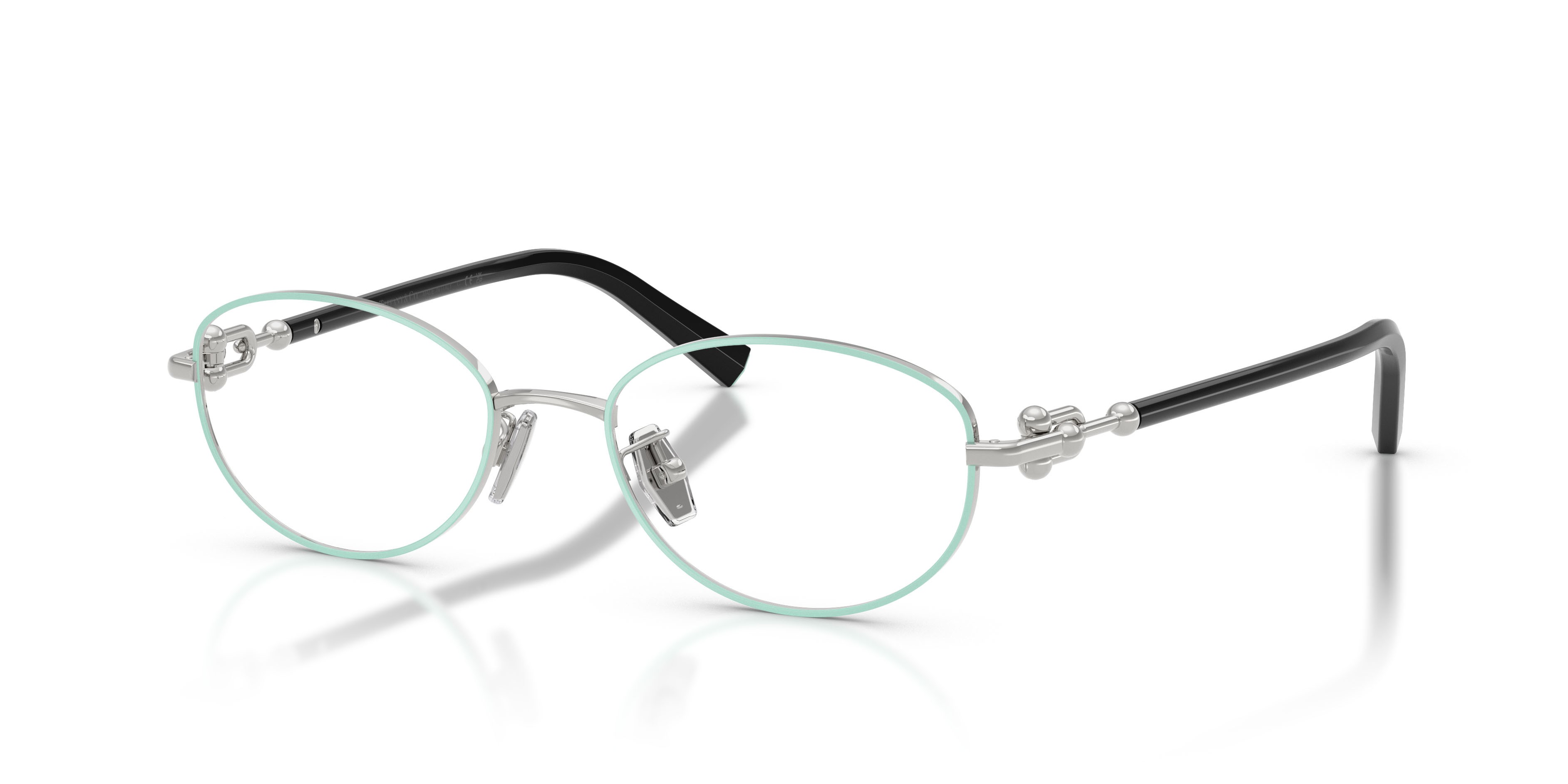 Occhiali da vista Tiffany TF 1176D (6151) colore tiffany blue on silver forma ovale lenti lente demo