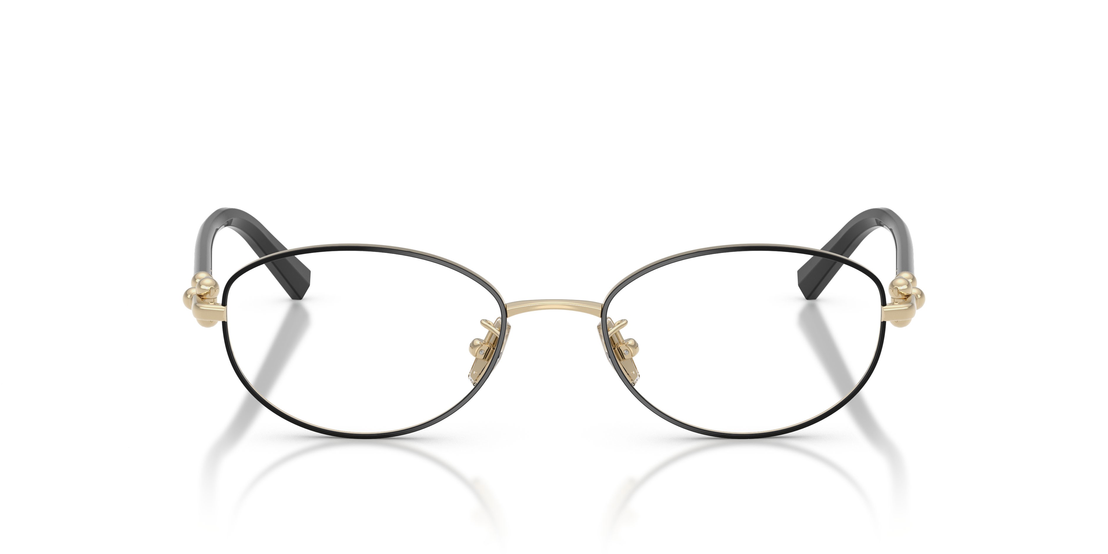 Occhiali da vista Tiffany TF 1176D (6164) colore nero su oro pallido forma ovale lenti lente demo