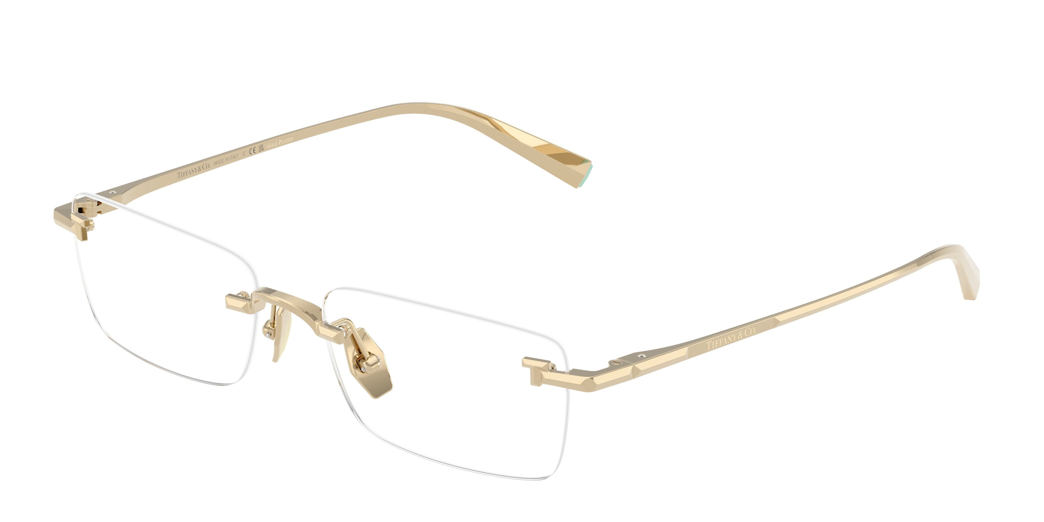 Eyeglasses Tiffany TF 1177KB (6220) color placcato oro pallido shape rectangle lenses lente demo