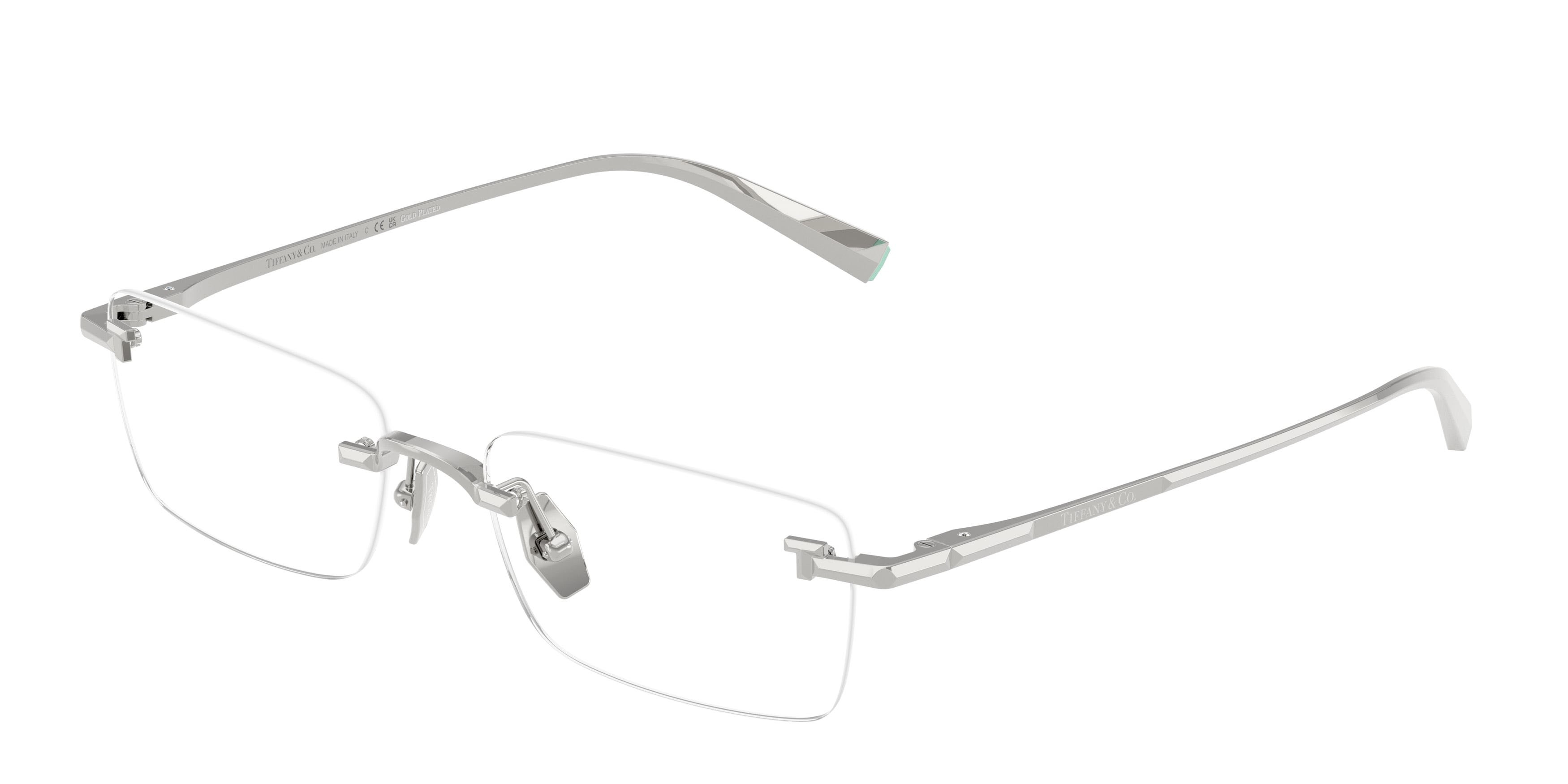 Occhiali da vista Tiffany TF 1177KB (6237) colore argento placcato oro forma rettangolare lenti lente demo