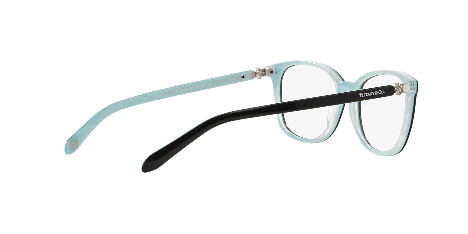 Brillen Tiffany TF 2109HB (8193) farbe nero su blu tiffany striato form quadratisch gläser lente demo