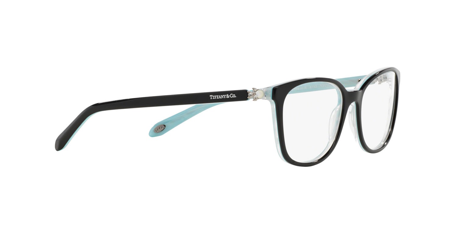 Brillen Tiffany TF 2109HB (8193) farbe nero su blu tiffany striato form quadratisch gläser lente demo
