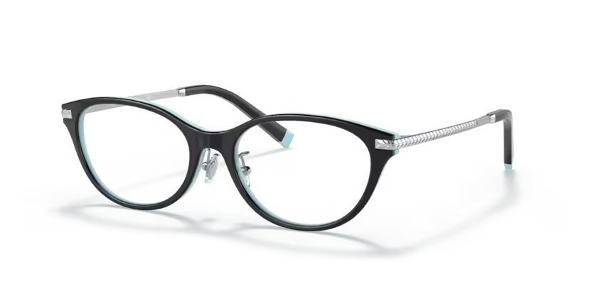Eyeglasses Tiffany TF 2210D (8055) color nero su blu tiffany shape cat eye lenses lente demo