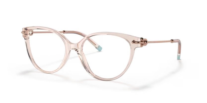 Eyeglasses Tiffany TF 2217 (8278) color crystal nude shape cat eye lenses demo lens