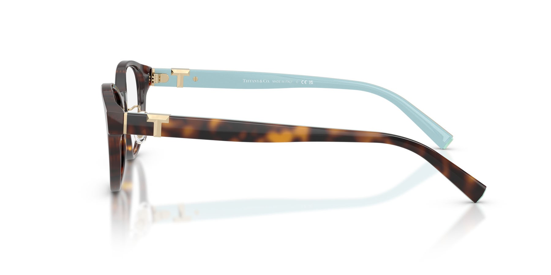 Eyeglasses Tiffany TF 2236D (8363) color havana shape oval lenses lente demo