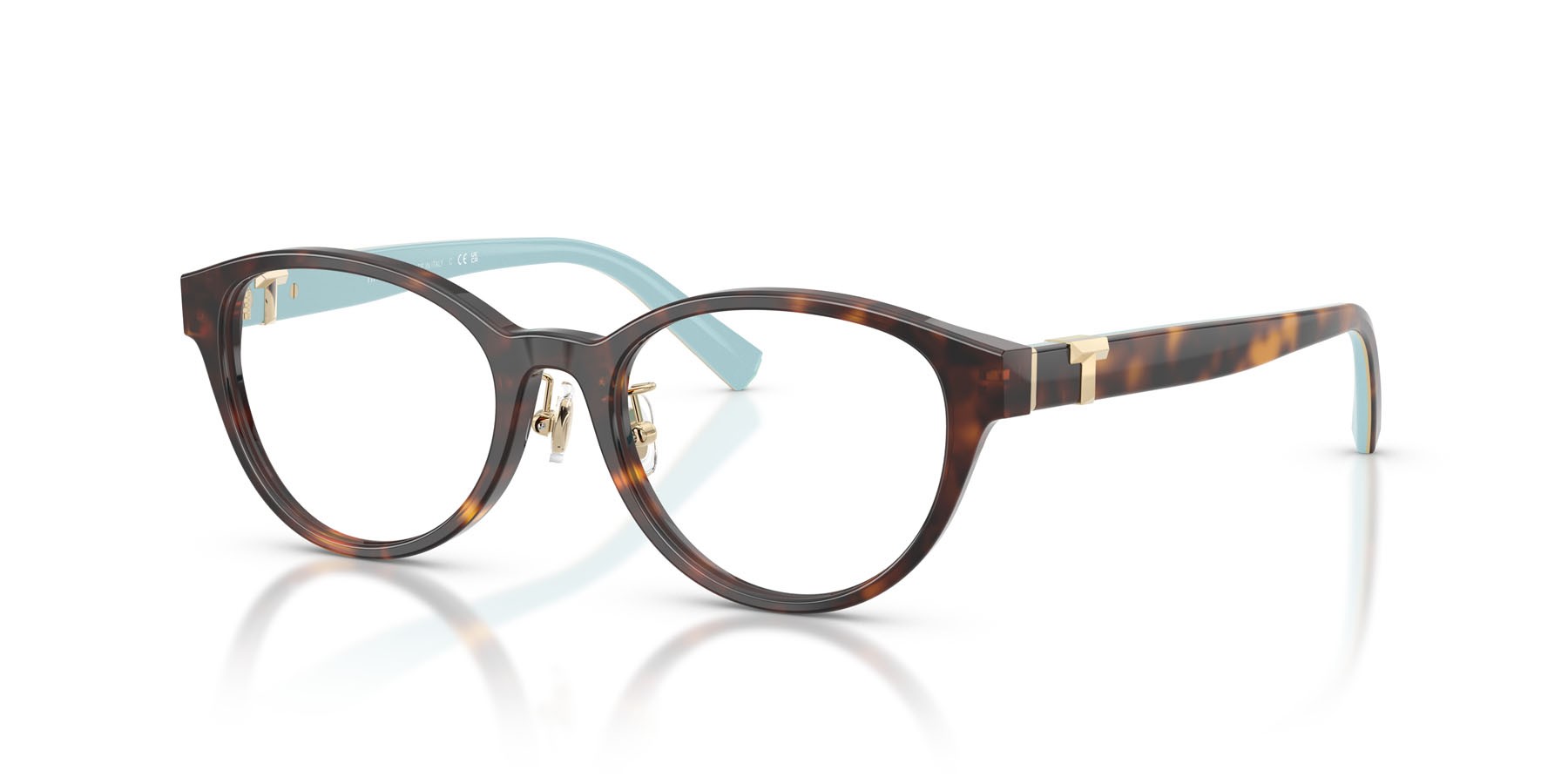 Eyeglasses Tiffany TF 2236D (8363) color havana shape oval lenses lente demo