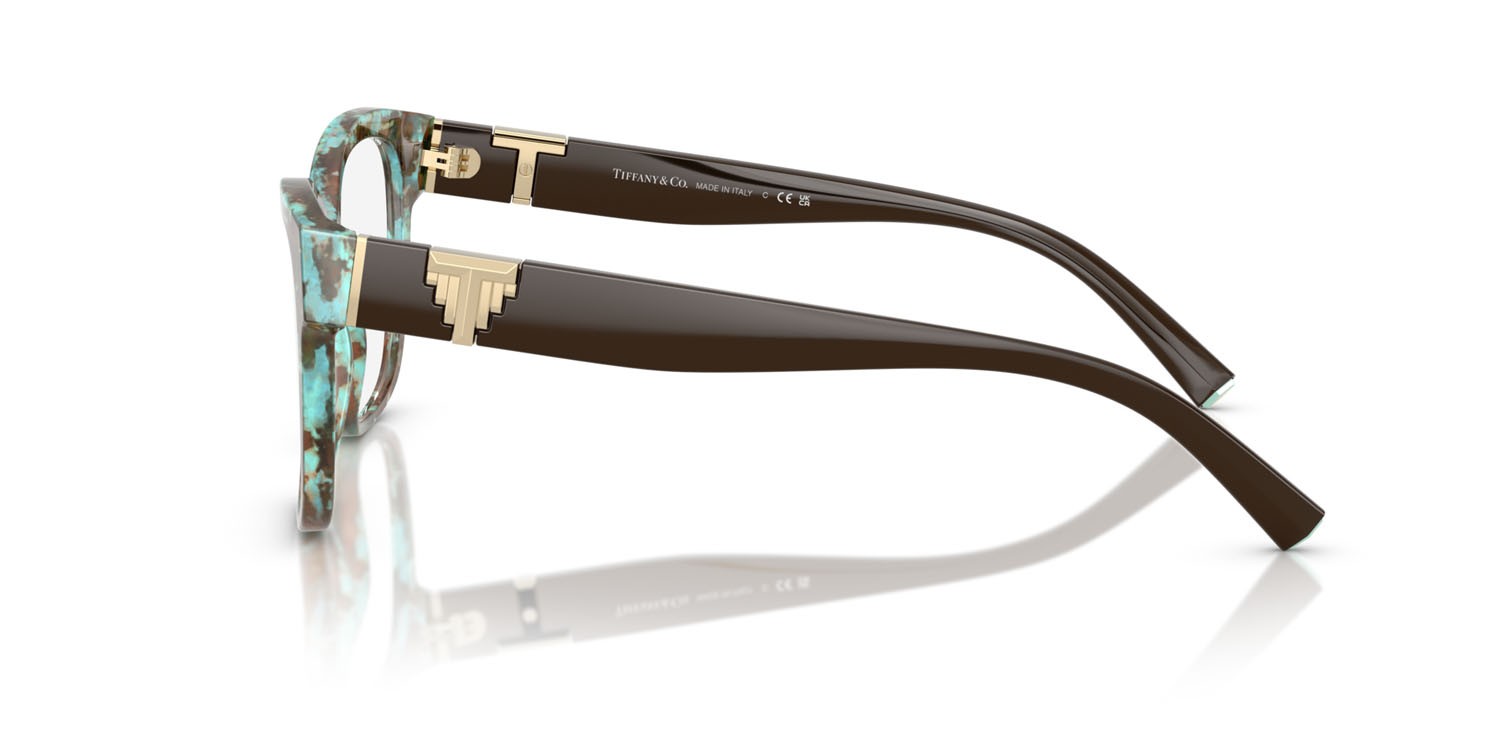 Eyeglasses Tiffany TF 2246 (8422) color verde tiffany havana shape square lenses lente demo