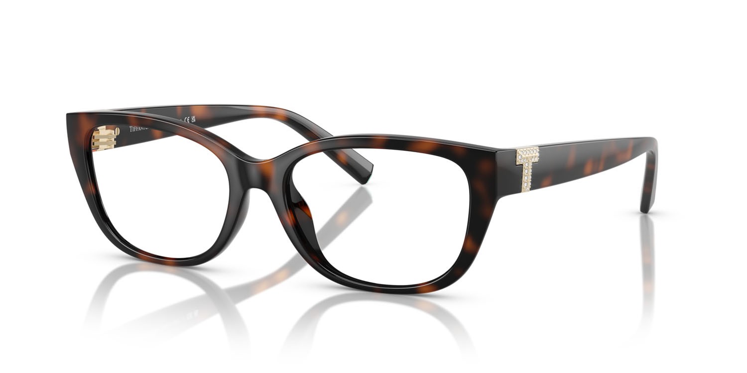 Eyeglasses Tiffany TF 2254BU (8015) color havana shape square lenses lente demo