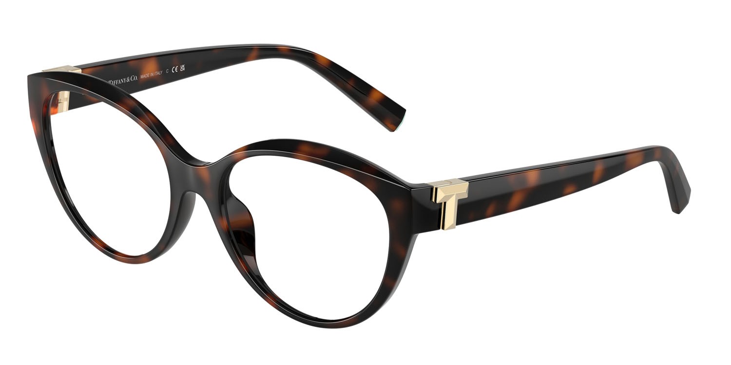 Eyeglasses Tiffany TF 2255U (8015) color havana shape cat eye lenses lente demo