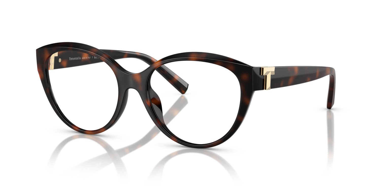 Eyeglasses Tiffany TF 2255U (8015) color havana shape cat eye lenses lente demo