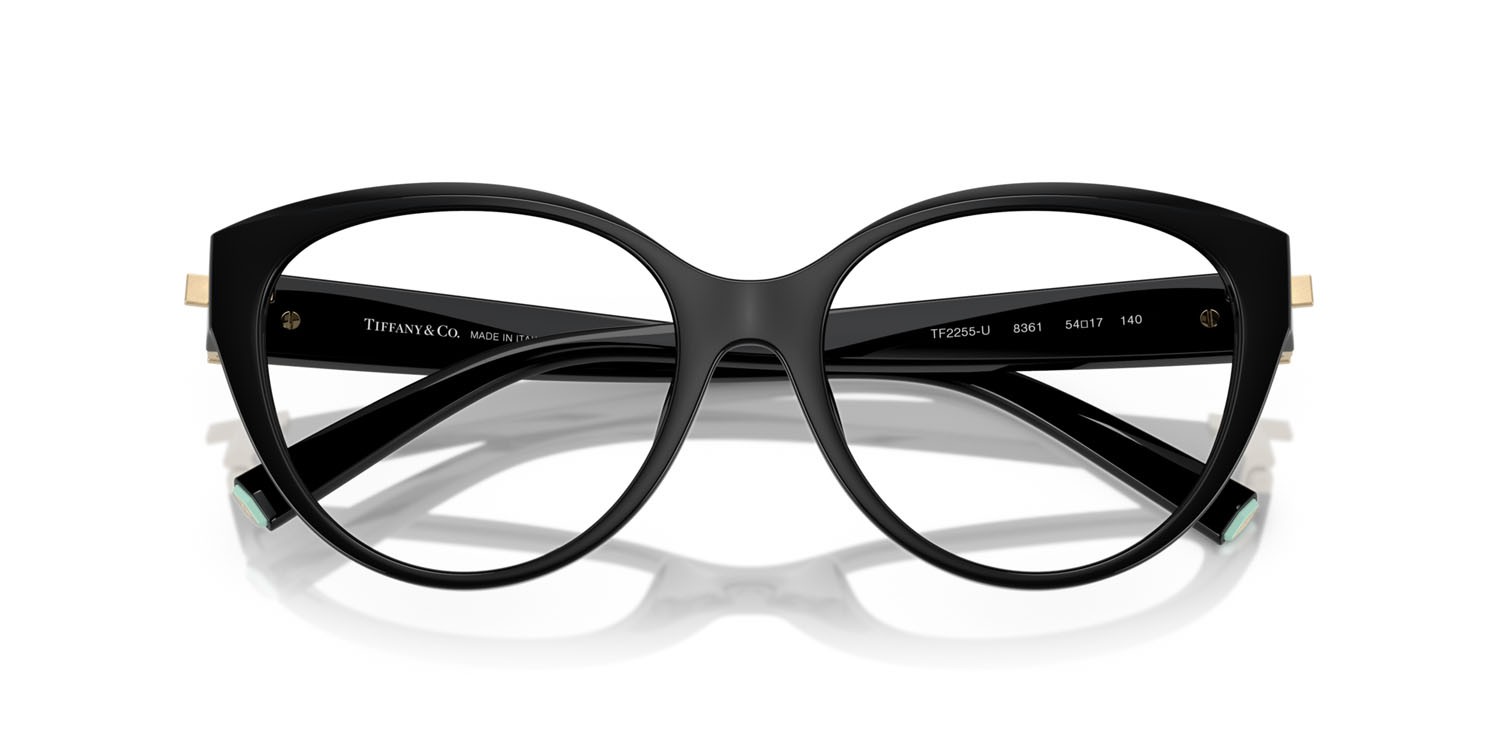 Eyeglasses Tiffany TF 2255U (8361) color nero shape cat eye lenses lente demo