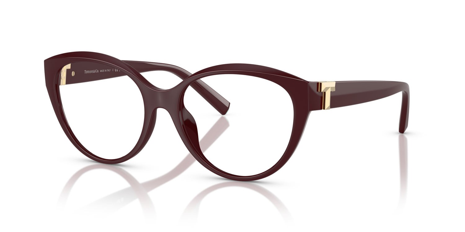 Eyeglasses Tiffany TF 2255U (8389) color vinaccia shape cat eye lenses lente demo