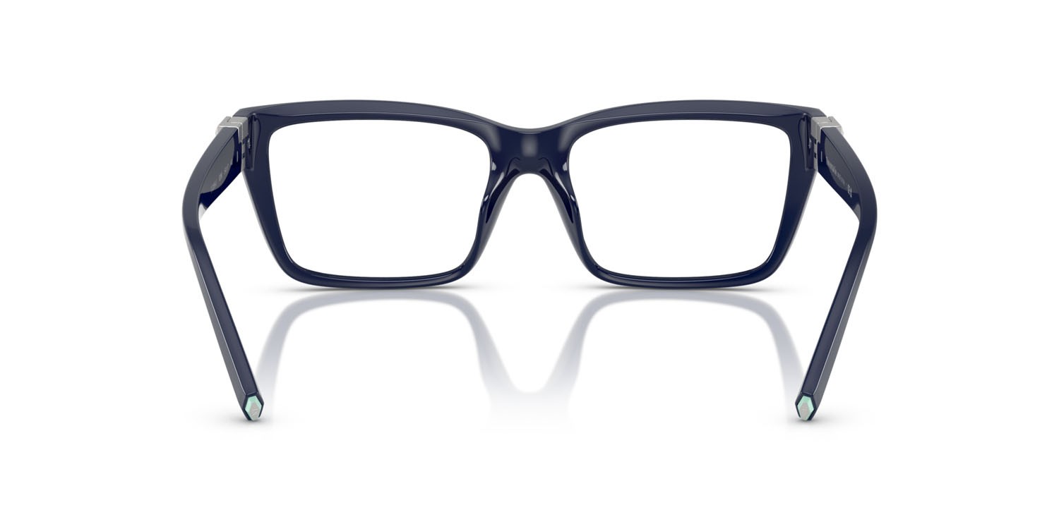 Eyeglasses Tiffany TF 2256U (8396) color blu scuro tinta unita shape square lenses lente demo