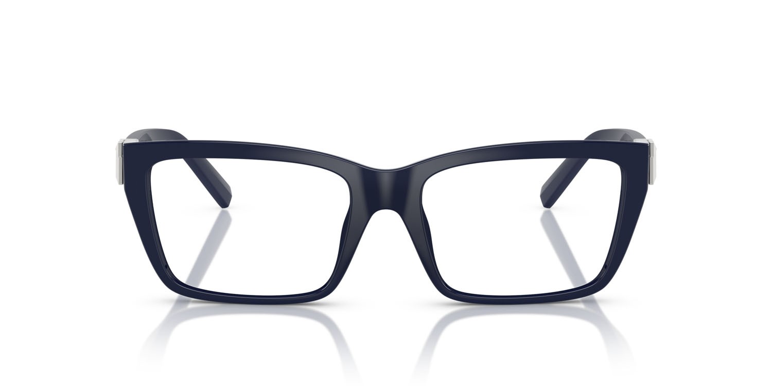 Eyeglasses Tiffany TF 2256U (8396) color blu scuro tinta unita shape square lenses lente demo