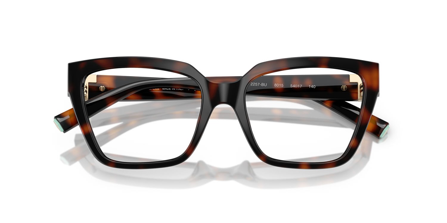Eyeglasses Tiffany TF 2257BU (8015) color havana shape square lenses lente demo