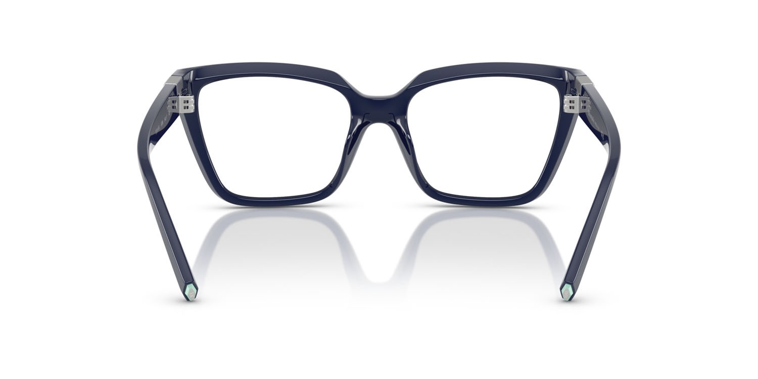 Eyeglasses Tiffany TF 2257BU (8396) color blu scuro tinta unita shape square lenses lente demo