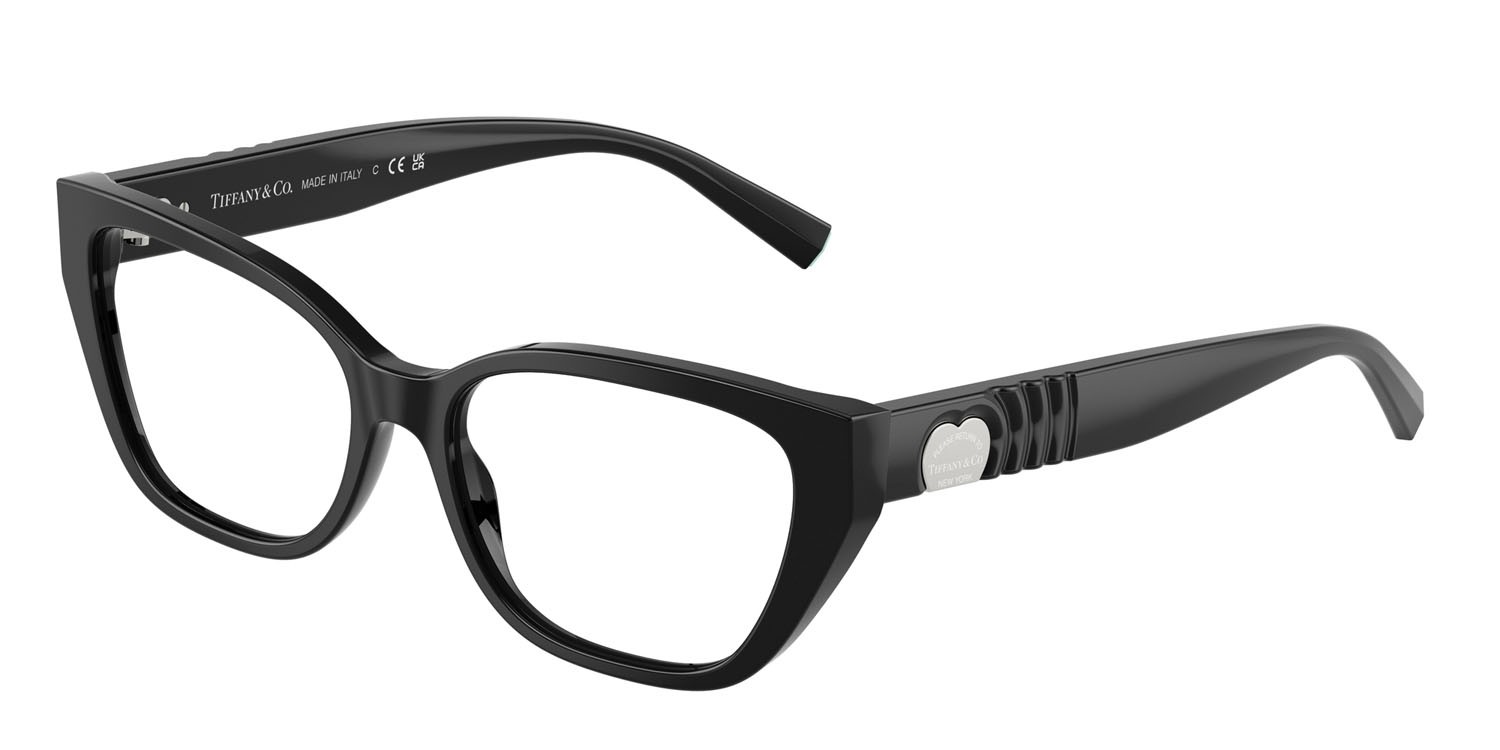 Occhiali da vista Tiffany TF 2259 (8001) colore nero forma cat eye lenti lente demo