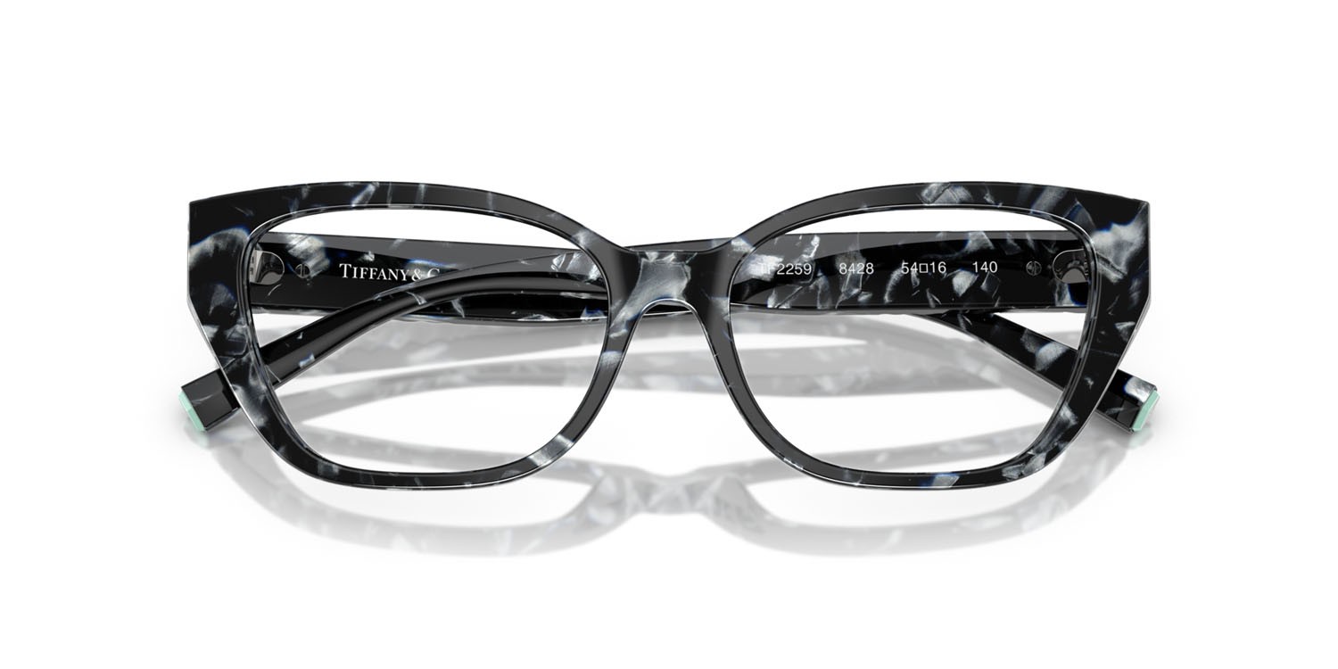 Occhiali da vista Tiffany TF 2259 (8428) colore madreperla havana forma cat eye lenti lente demo