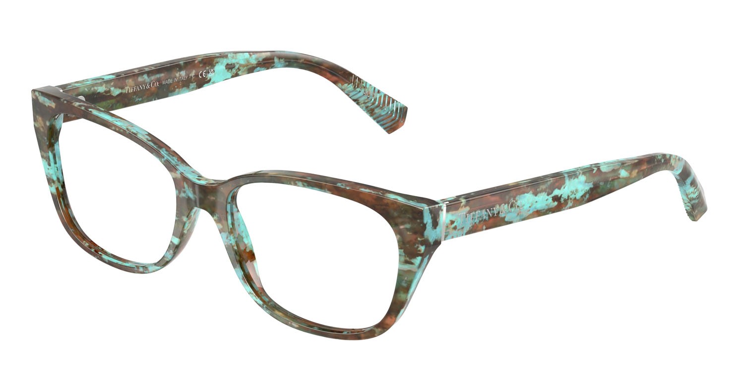 Eyeglasses Tiffany TF 2261 (8422) color verde tiffany havana shape square lenses lente demo