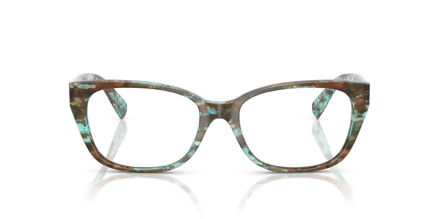 Eyeglasses Tiffany TF 2261 (8422) color verde tiffany havana shape square lenses lente demo