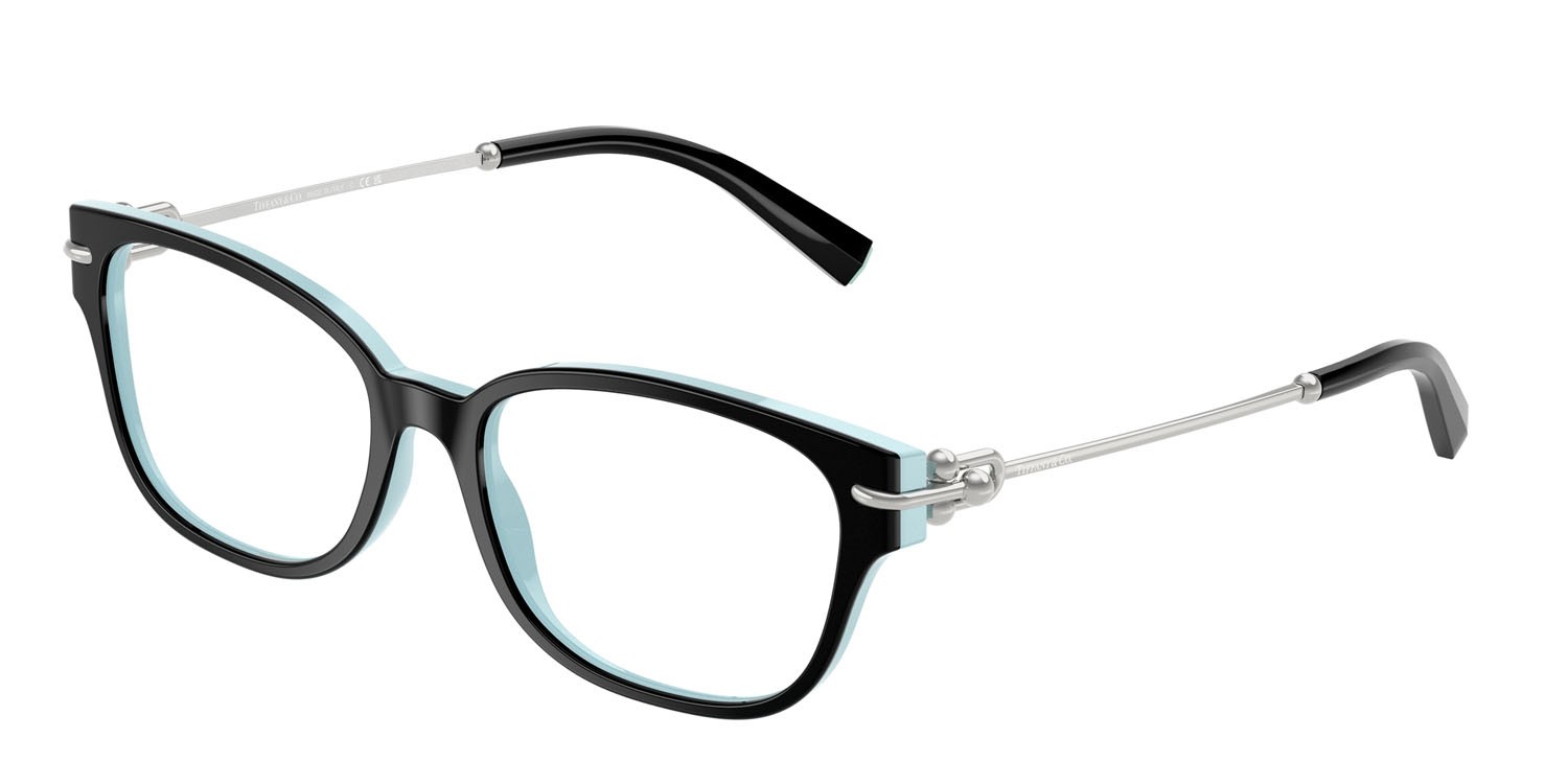 Eyeglasses Tiffany TF 2262 (8055) color nero su blu tiffany shape square lenses lente demo