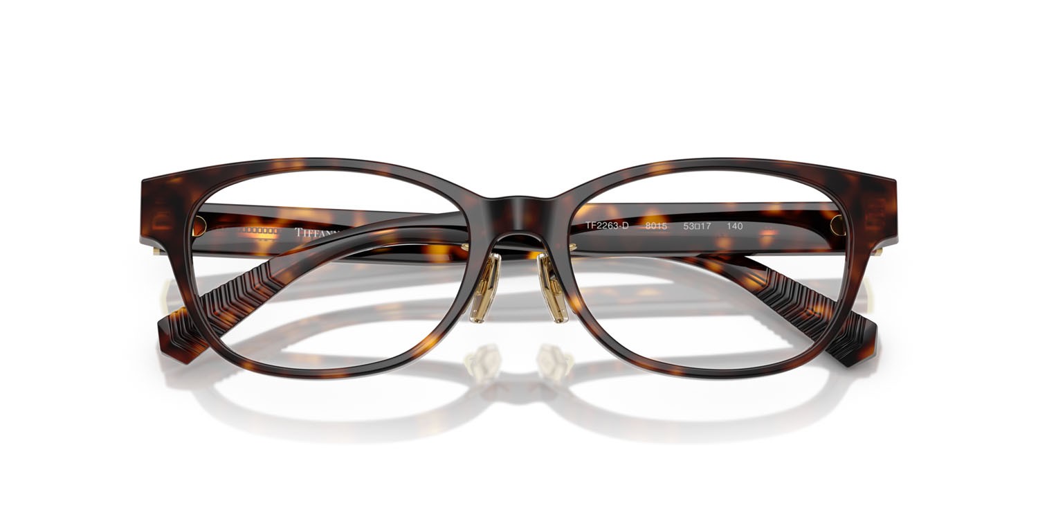 Occhiali da vista Tiffany TF 2263D (8015) colore havana forma quadrato lenti lente demo