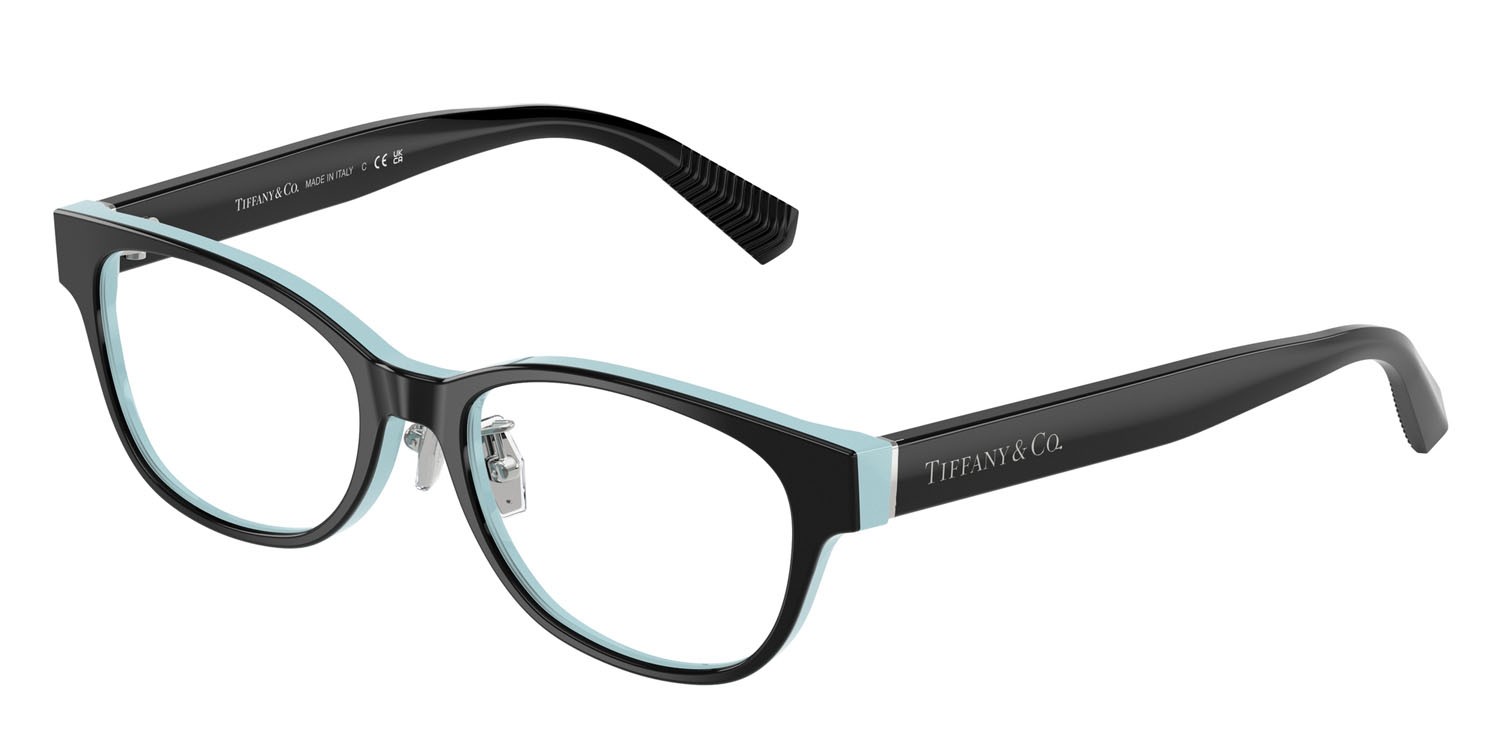 Eyeglasses Tiffany TF 2263D (8055) color nero su blu tiffany shape square lenses lente demo