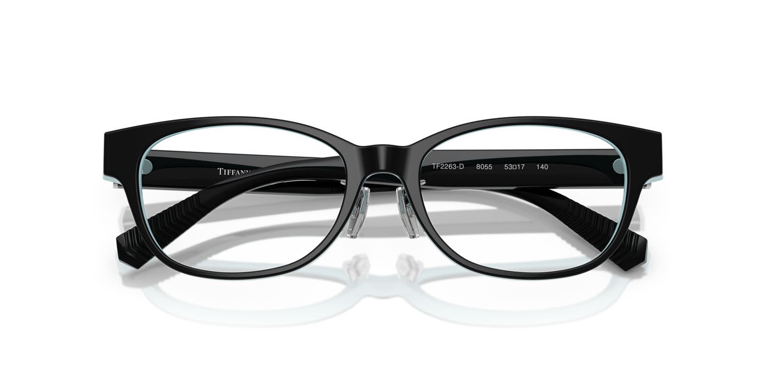 Eyeglasses Tiffany TF 2263D (8055) color nero su blu tiffany shape square lenses lente demo